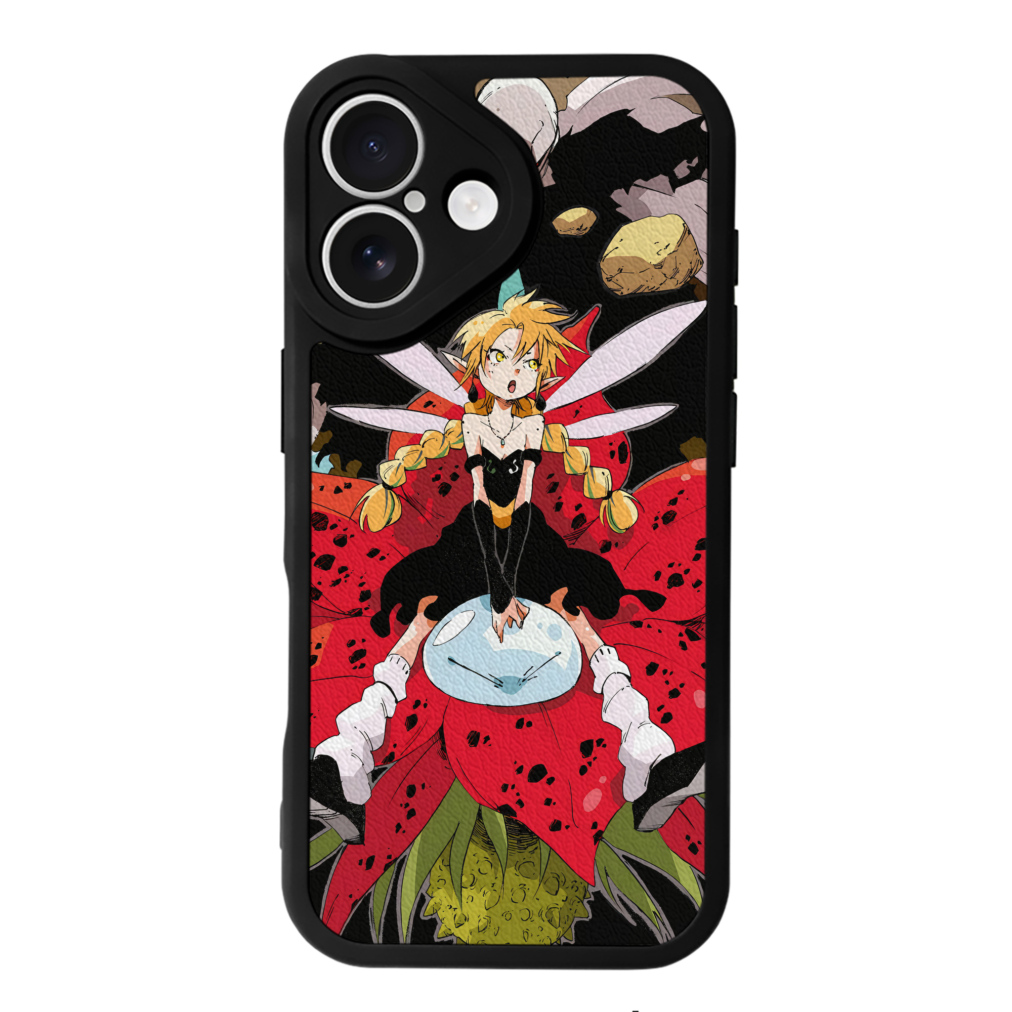 （画像用） 転スラ Regarding Reincarnated to Slime 【iPhone 16シリーズ対応】シリコンスマホケース（レザー調） 材質：シリコン